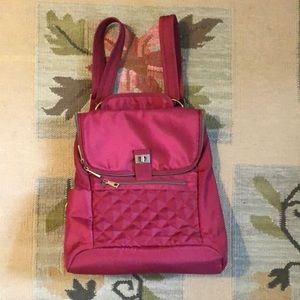Travelon Convertible Red Backpack/Crossbody Bag